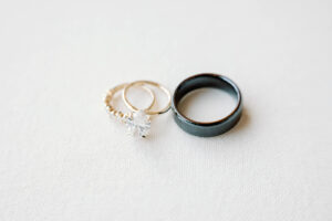 bride and groom wedding rings