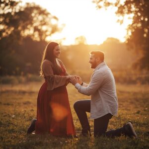 What to say when proposing marriage – romantic engagement moment. Wedding venue in Forth Worth TX